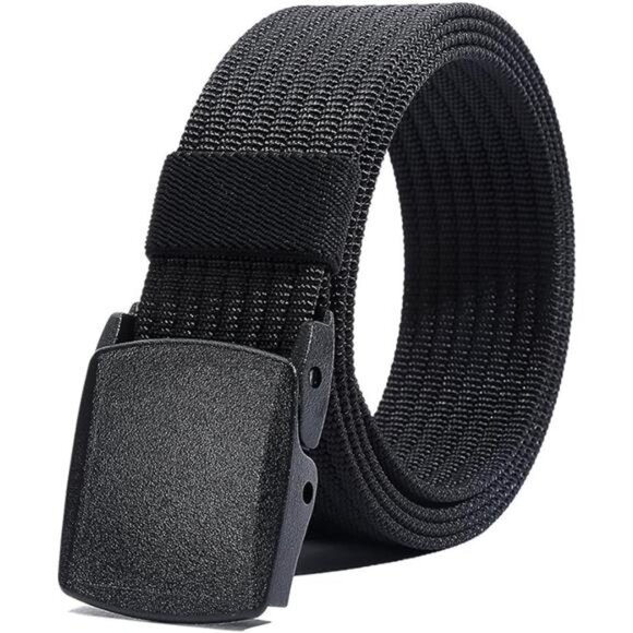 Men's Nylon Work Belts - Breathable Webbing Canvas Belt with Plastic Buckle - Picture 7 of 7